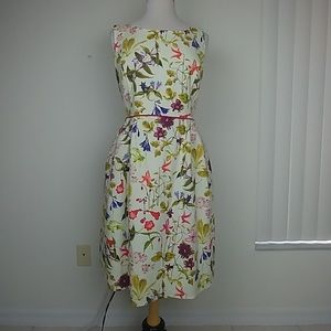 Lands End linen floral dress